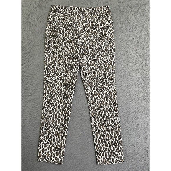 Chicos So Slimming Girlfriend Leopard Print Slim Leg Ankle Jeans Size 1 4R - Picture 5 of 8